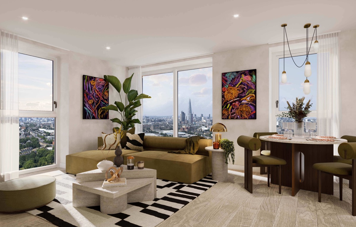 Temsili görsel: Bermondsey Place örnek daire salonu
